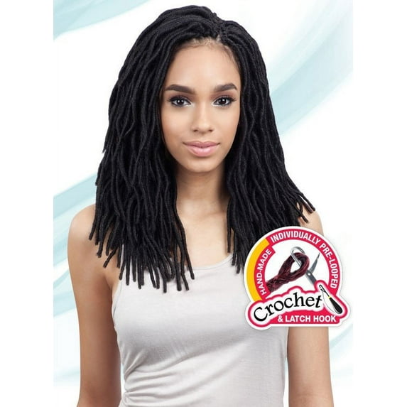 FreeTress Synthetic Hair Crochet Braids 2X Soft Wavy Faux Loc 12"