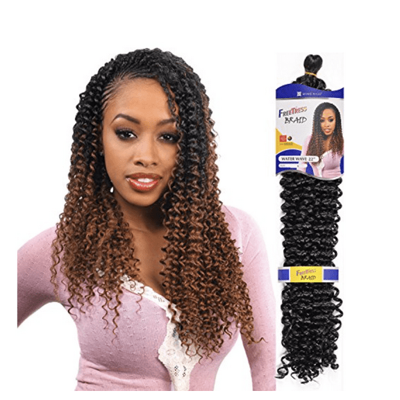 FreeTress Synthetic Hair Crochet Braids Water Wave 22" (Color#T530)