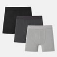 thumbnail image 1 of FreeYoka Men's Boxer Briefs, 3‑Pack Viscose Derived from Bamboo Soft Stretch Moisture‑Wicking Daily Wear Underwear, 1 of 6