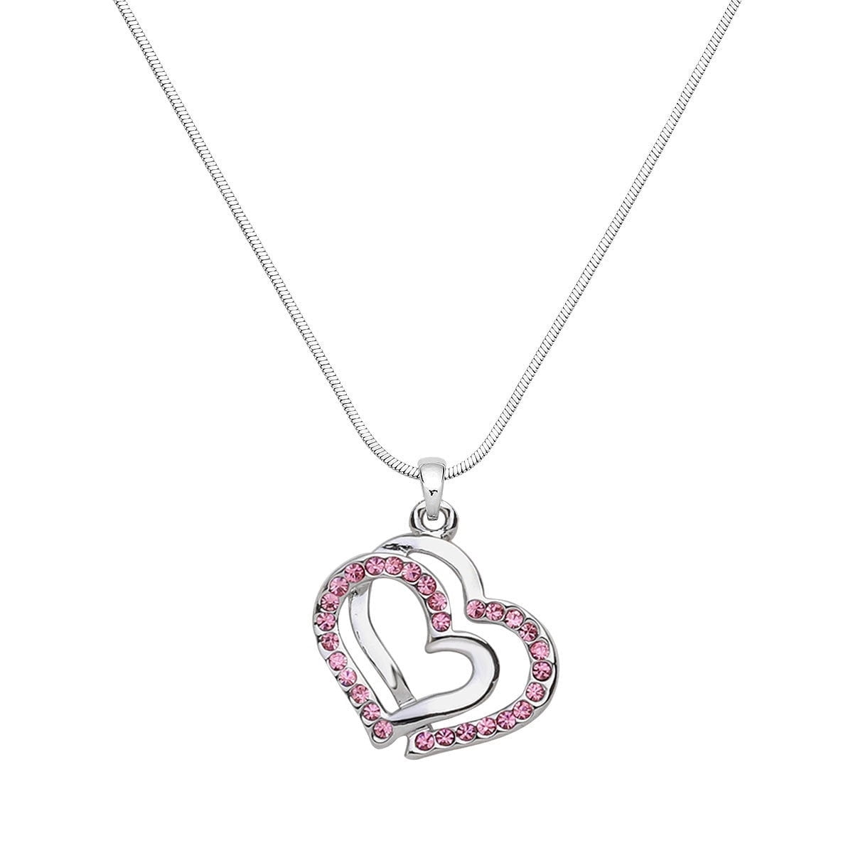 Freebird Jewelry Box Double Heart Necklace