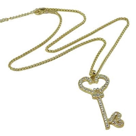 Freebird Jewelry Box Key To My Heart Pendant Necklace - Gold