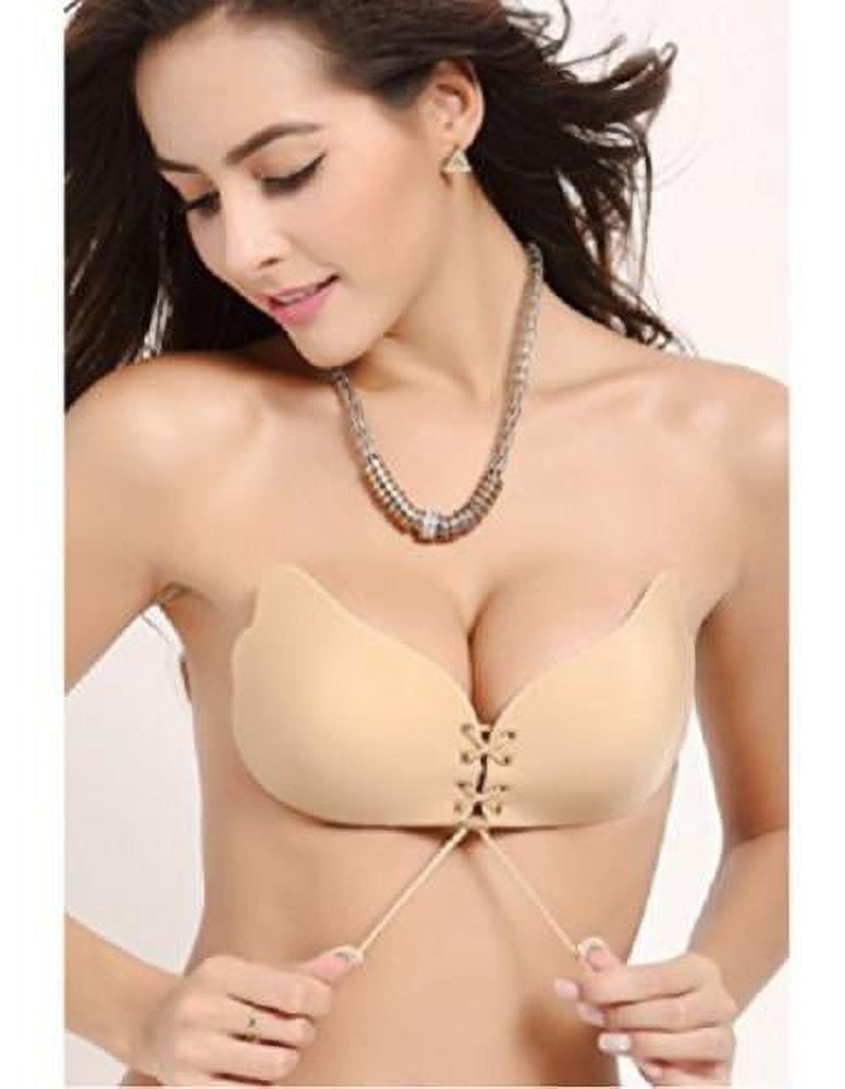 Freebra Womens Adhesive Invisible Bra With Drawstring Bra Size C Cup Nude