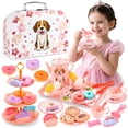 thumbnail image 1 of Freecat 42PCS Princess Tea Party Set for Little Girls, Pretend Play Toys for Girl 3-6 Years, Pink Dog Christmas Birthday Gift for Toddler Girls., 1 of 8