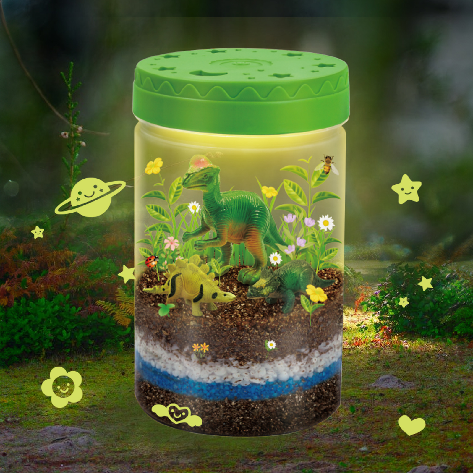 Freecat Dinosaur Terrarium Kit for Kids, Science Experiments for Boys