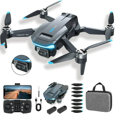 Freecat GPS Drones with Camera for Adults, F194 1080HD Foldable Lightweigh Drones Quadcopter for Beginner and Adults, Follow Me, 2 Battery.
