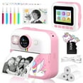 thumbnail image 1 of Freecat Kids Camera Instant Print, Unicorn Birthday Gifts for Girls Boys Age 3-12, 1080P HD Selfie Digital Camera with 32GB SD Card, Portable Camera Toy for 3 4 5 6 7 8+ Year Old Kids.(Pink), 1 of 7