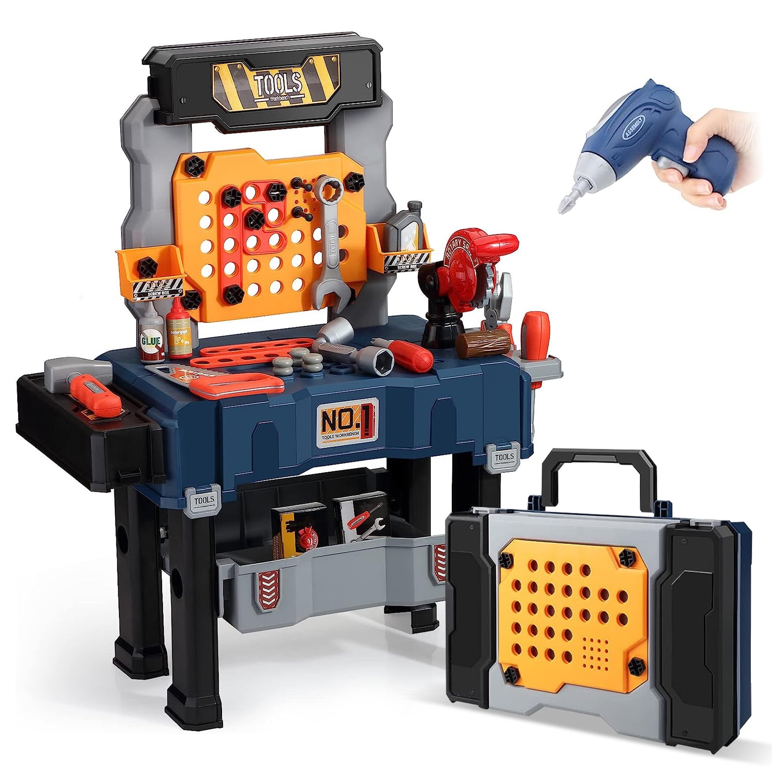  Black + Decker Junior Kids Tool Set - Mega Tool Set with  42Piece Tools & Accessories! Role Play Tools for Toddlers Boys & Girls Ages  3 Years Old & Above, Includes