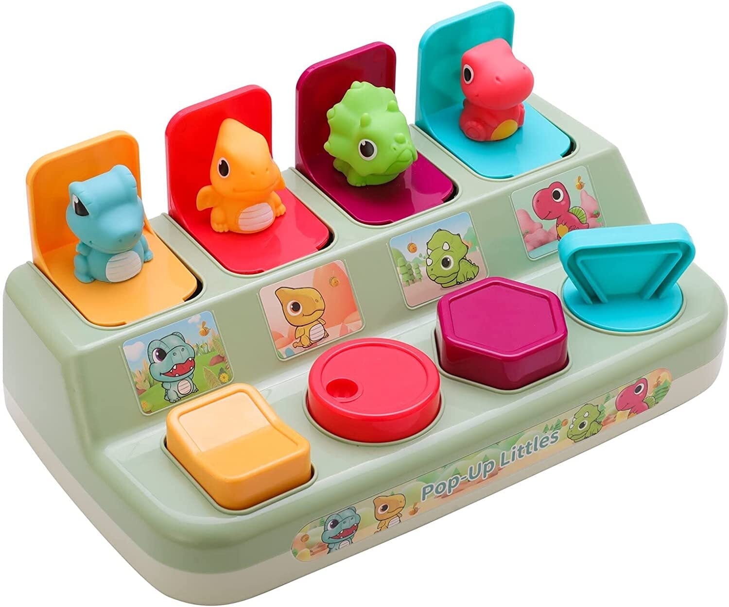 Freecat Pop-Up Baby Toy, Musical Dinosaur Learning Toy for Babies