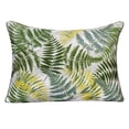 thumbnail image 1 of LR Home Fern Performance Poly Filled Pillow in Green/Yellow, 14" x 20", 1 of 11