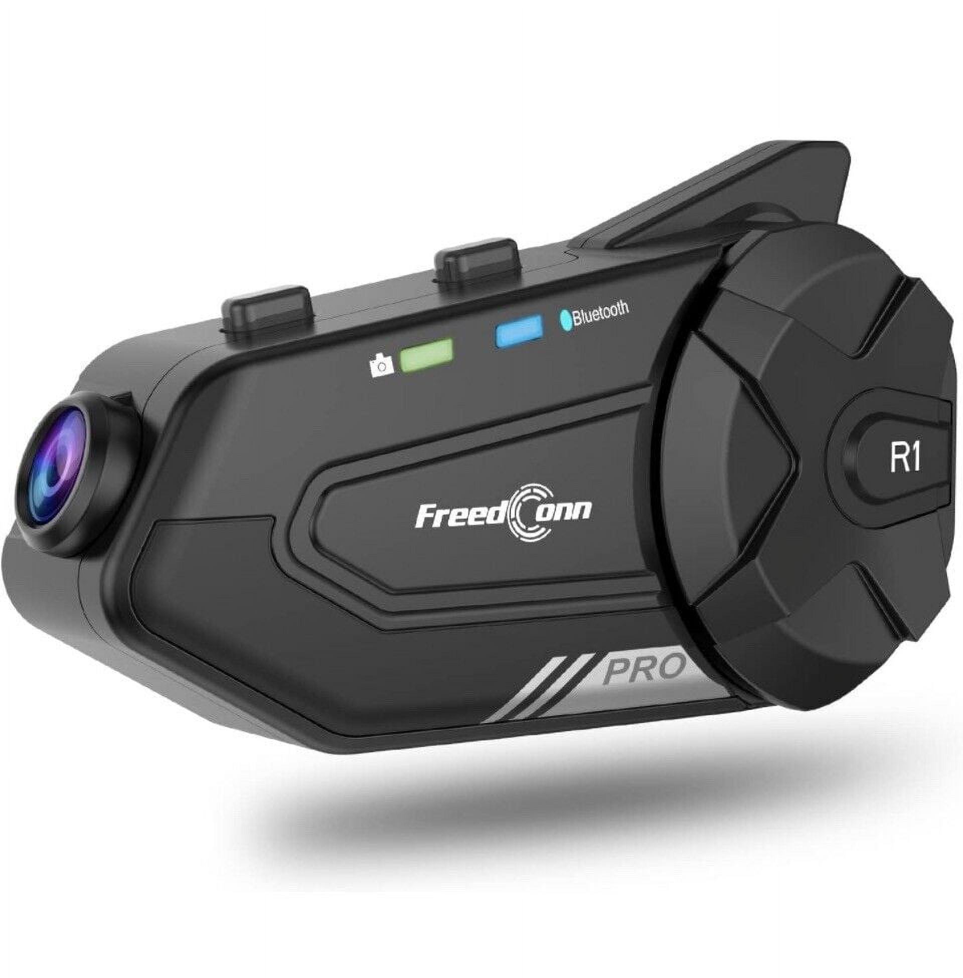 FreedConn R1 PRO Motorcycle Helmet Intercom Bluetooth Headset Camera Recording