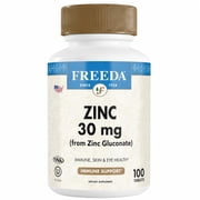 Freeda Elemental Zinc 30 mg from Zinc Gluconate, 100 Tiny Tablets