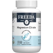 Freeda Magnesium Citrate Supplement Tablets for Bone and Joint Support, 400mg Per Serving, 250 Count