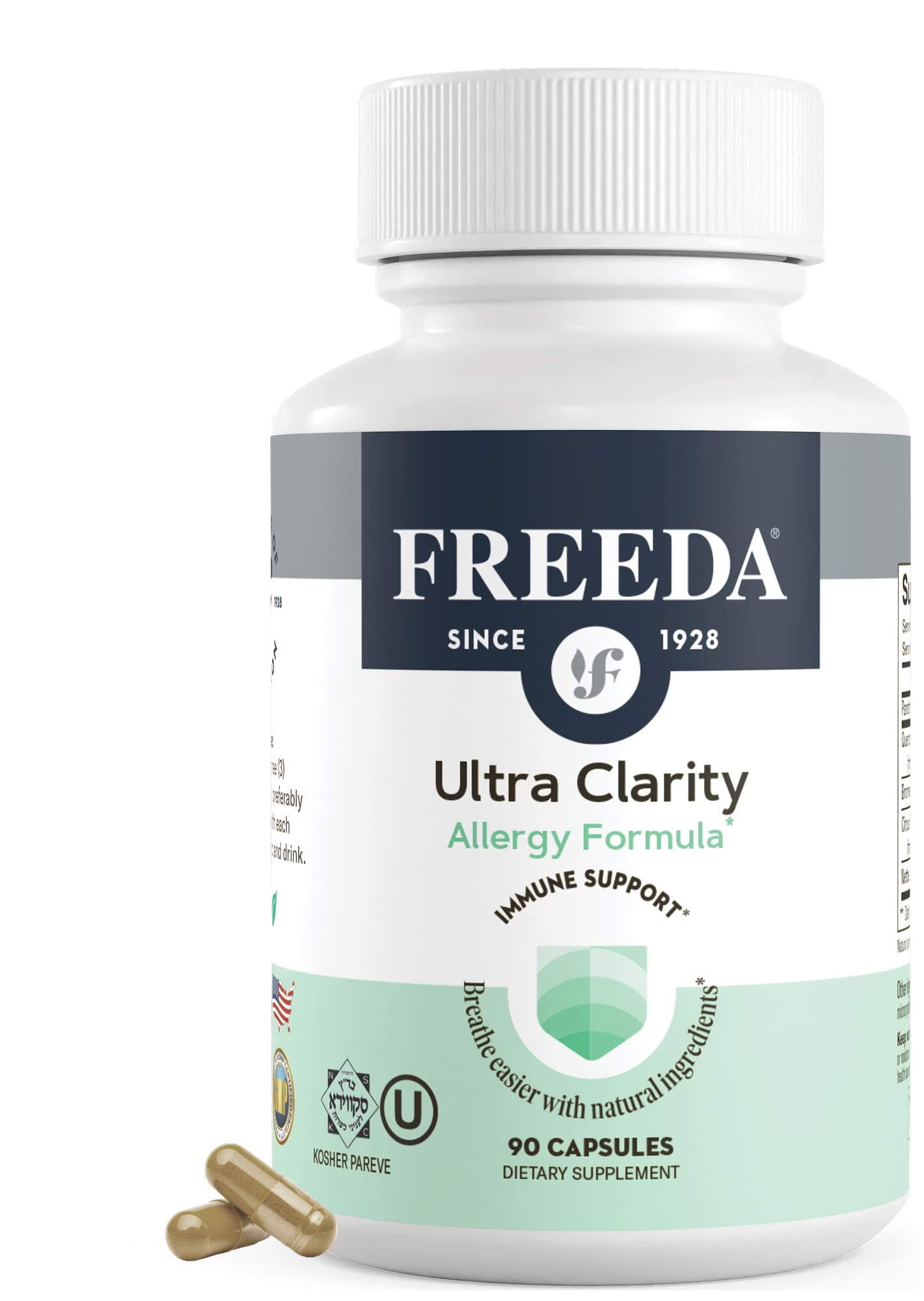 Freeda Natural Allergy Relief with Quercetin, Bromelain & Nettle Leaf