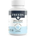 thumbnail image 1 of Freeda Ultra Relief Migraine Support Supplement | Vitamin B2, B6, Magnesium, Feverfew, PA-Free Butterbur, and Ginger | Kosher, Vegan, Gluten Free | 90 Capsules, 1 of 6