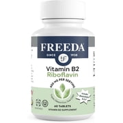Freeda Vitamin B2 Riboflavin 400 mg with Riboflavin 5 Phosphate   High Strength Energy & Metabolism Support   60 Tablets