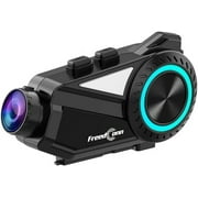 Freedconn 6 Riders Group Intercom Communication System Bluetooth Motorcycle Headset with 2K Camera