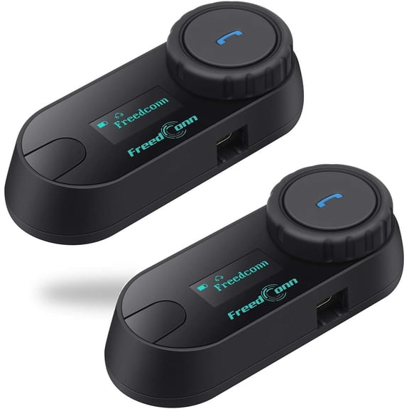 Freedconn TOM-SC Bluetooth Intercom for Motorcycle Helmet 2 Pack