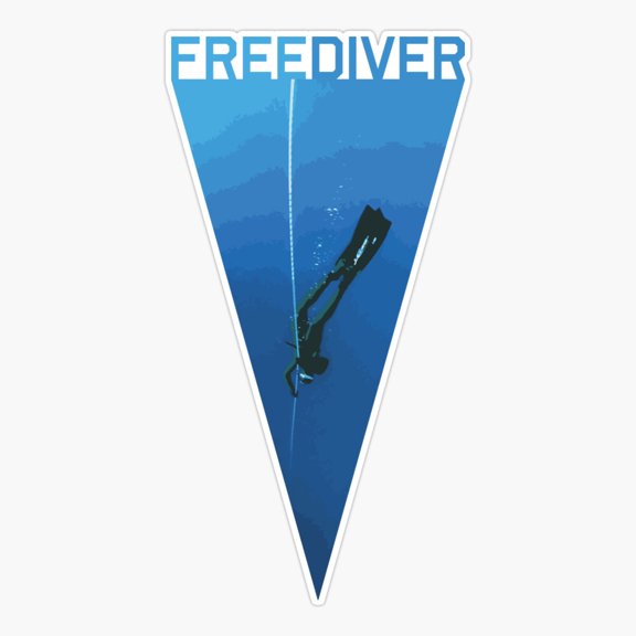Freediver S Geometric Design Sticker