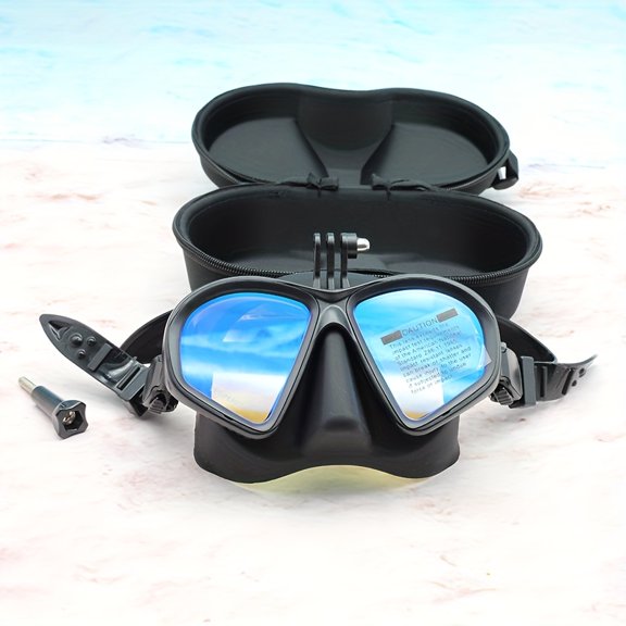 Freediving mask, low-volume fishing and hunting diving mask, camera holder, silicone snorkeling mask, snorkeling equipment