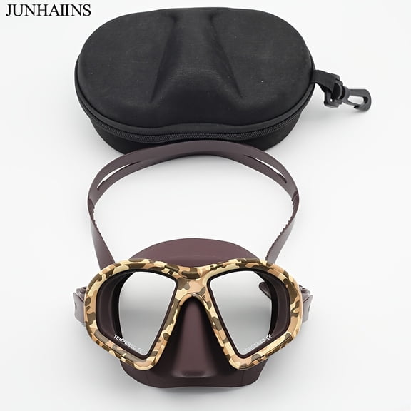 Freediving mask, low-volume fishing and hunting diving mask, camera holder, silicone snorkeling mask, snorkeling equipment
