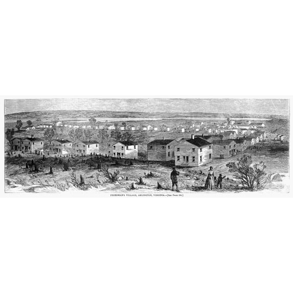 Freedmen'S Village, 1864. /Nthe Freedman'S Settlement At Arlington, Virginia. Wood Engraving From An American Newspaper Of 1864. Poster Print by (18 x 24)