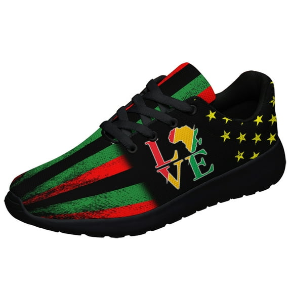 Freedom 1865 Shoes African Women Celebrate Freedom Day Running Tennis Sneakers Gift for Him Her Black Size 11.5