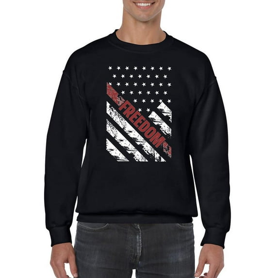 Freedom 4Th Of July Sweatshirt Men -Image by Shutterstock, Male x-Large