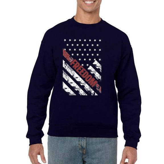 Freedom 4Th Of July Sweatshirt Men -Image by Shutterstock, Male x-Large