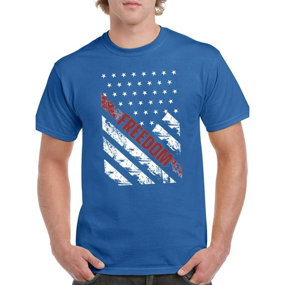 Freedom 4Th Of July T-Shirt Men -Image by Shutterstock, Male 3X-Large