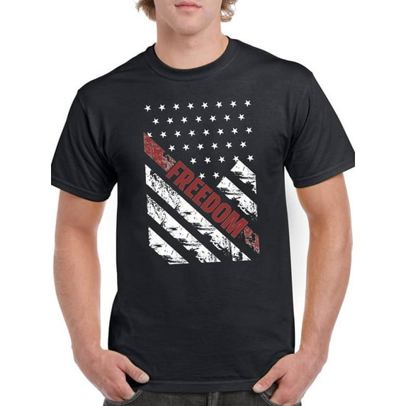 Freedom 4Th Of July T-Shirt Men -Image by Shutterstock, Male 5X-Large