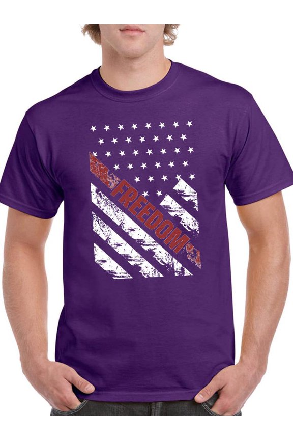 Freedom 4Th Of July T-Shirt Men -Image by Shutterstock, Male Large