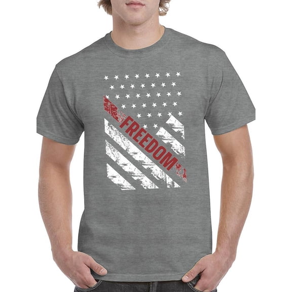 Freedom 4Th Of July T-Shirt Men -Image by Shutterstock, Male x-Large