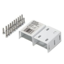 Freedom Aluminum White Fence Brackets, Powder Coated Finish, For Vinyl Fencing