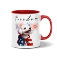 thumbnail image 1 of Freedom Bichon Frise on Independence Day 4th of July 11oz Accent Two-tone Mug Bichons Dog Lovers Gifts Idea Coffee Tea Cup - 01005, 1 of 5