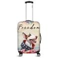 thumbnail image 1 of Freedom Bull Terrier on Independence Day 4th of July Travel Luggage Cover Bully Dog Lovers Gifts Idea Suitcase Dust Protective Decor - 01005, 1 of 5