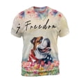 thumbnail image 1 of Freedom Bulldog on Independence Day 4th of July All Over Print 3D Shirt Unisex Merch Dog Lover Gifts Idea - 01005, 1 of 6