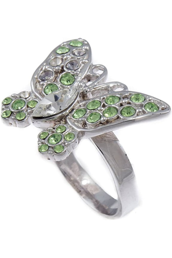 Freedom Butterfly CZ Ladies Iced Ring RL284 (6)