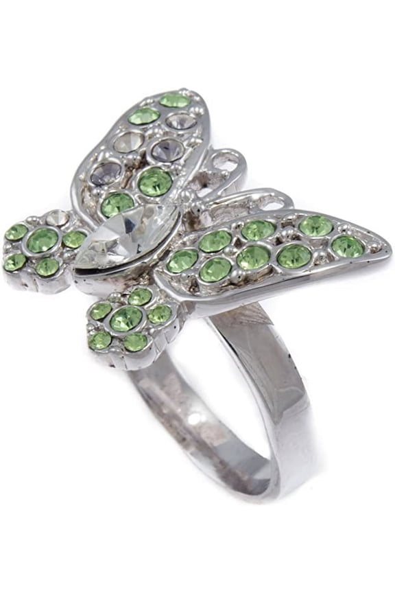 Freedom Butterfly CZ Ladies Iced Ring RL284 (7)
