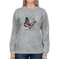 thumbnail image 1 of Freedom Butterfly Sweatshirt Women -Image by Shutterstock, Female Large, 1 of 4