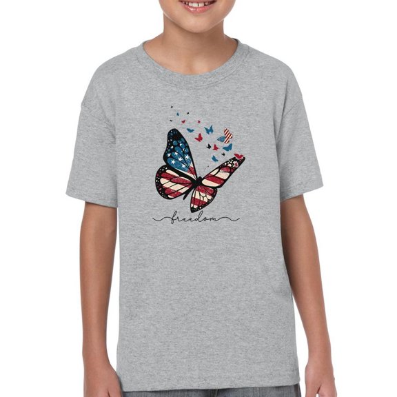 Freedom Butterfly T-Shirt Juniors -Image by Shutterstock,  x-Small