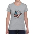 thumbnail image 1 of Freedom Butterfly T-Shirt Women -Image by Shutterstock, Female x-Large, 1 of 4