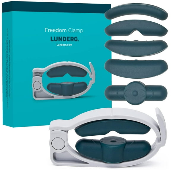 Freedom Clamp by Lunderg - With Innovative Pro-Hinge for Top-Down Pressure & 5 different Fittings - Totally Customizable Penile Clamp for Incontinence - Mens Incontinence Products