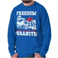 thumbnail image 1 of Freedom Don't Take It For Granite Pun Plus Size Long Sleeve Graphic Tee Shirt Brisco Brands 3X, 1 of 6