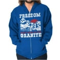 thumbnail image 1 of Freedom Don't Take It For Granite Pun Zip Up Hoodie Men's Women's Brisco Brands M, 1 of 6