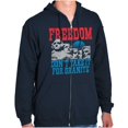 thumbnail image 1 of Freedom Don't Take It For Granite Pun Zip Up Hoodie Men's Women's Brisco Brands S, 1 of 6