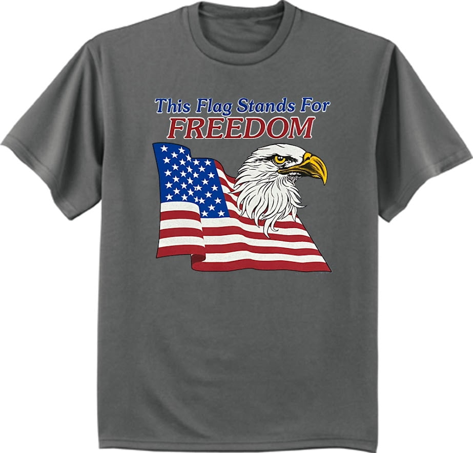 Vintage Freedom Isn't Free American Flag With Eagle Polo Shirt EG0030 main image 1