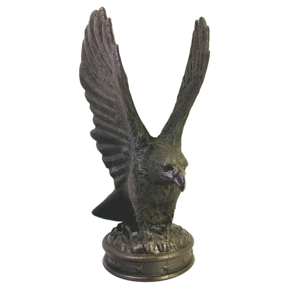 EMSCO Group Freedom Eagle Statue in Natural Bronze Finish, 32 H, Resin