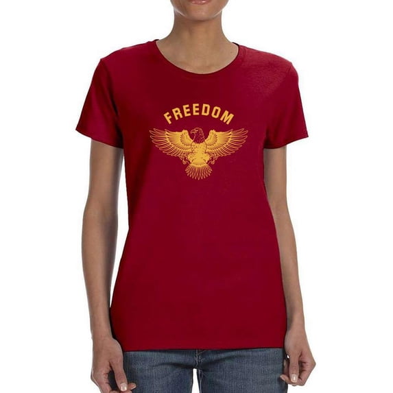 Freedom Eagle T-Shirt Women -Smartprints Designs, Female 3X-Large