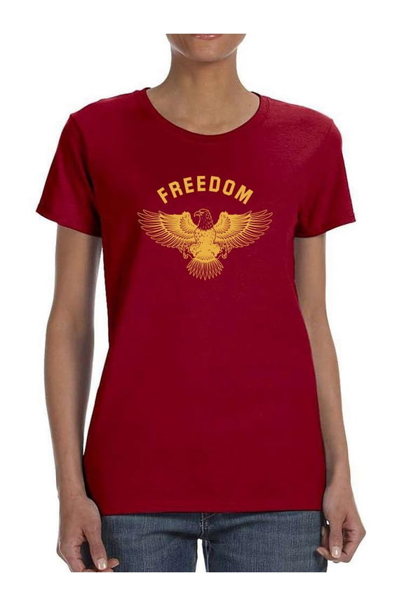 Freedom Eagle T-Shirt Women -Smartprints Designs, Female Large
