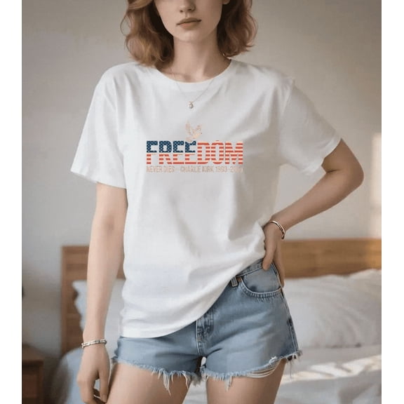 Freedom Eagle Tribute Honoring Patriot American Pride Graphic Unisex T-Shirt.PNG V90244 up to size 5XL